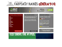 Tablet Screenshot of fantasynames.net